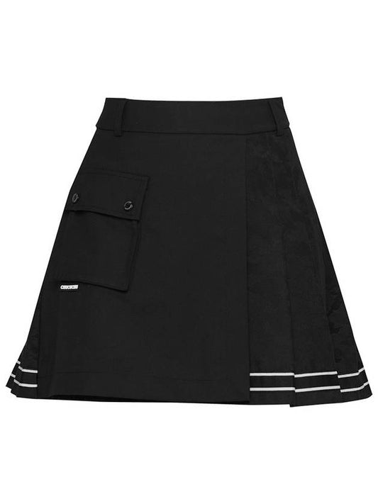 C23SSK012W 2nd Camo Half Pleated Skirt Black - CHUCUCHU - BALAAN 1