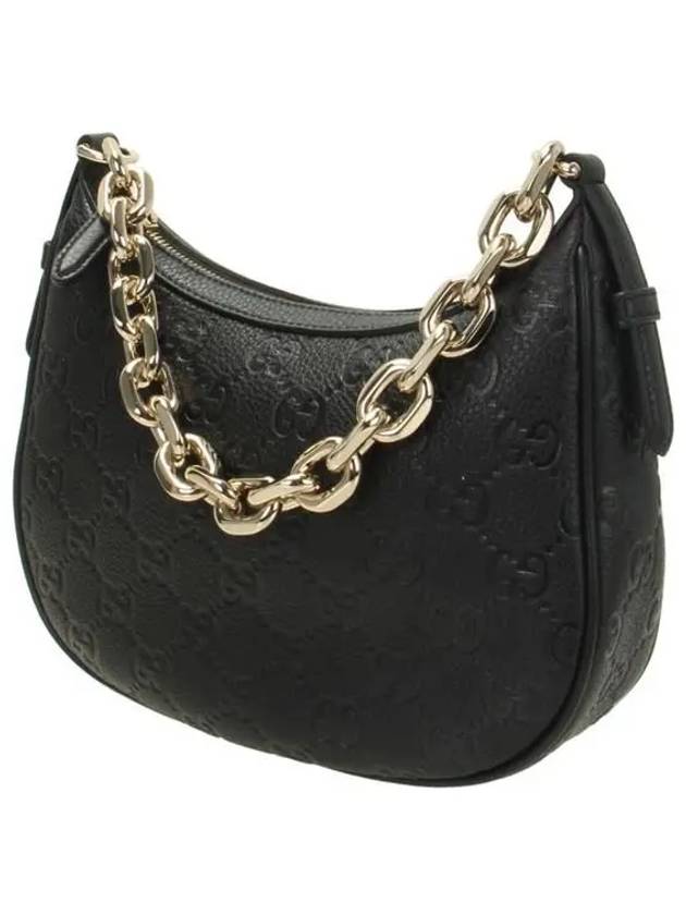 GG Emblem Small Leather Shoulder Bag Black - GUCCI - BALAAN 3