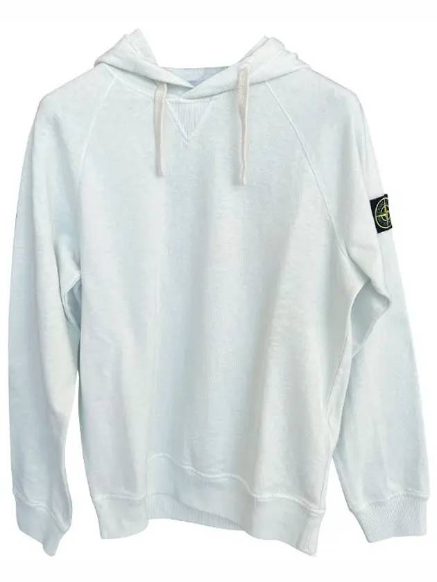 Malfile Fleece Garment Dyed Hoodie Ice - STONE ISLAND - BALAAN 2