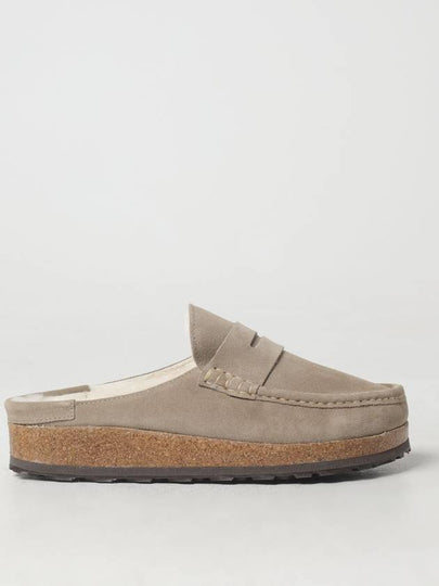 Naples Suede Mule Loafer Taupe Beige - BIRKENSTOCK - BALAAN 2