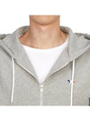 Tricolor Fox Patch Zip Up Hoodie Grey - MAISON KITSUNE - BALAAN 9