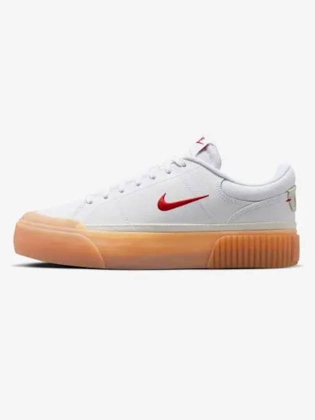 Court Legacy Lift W White Gum Yellow University Red FV5526 103 - NIKE - BALAAN 1