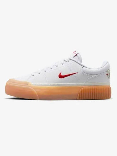 Court Legacy Lift Low Top Sneakers University Red White - NIKE - BALAAN 2