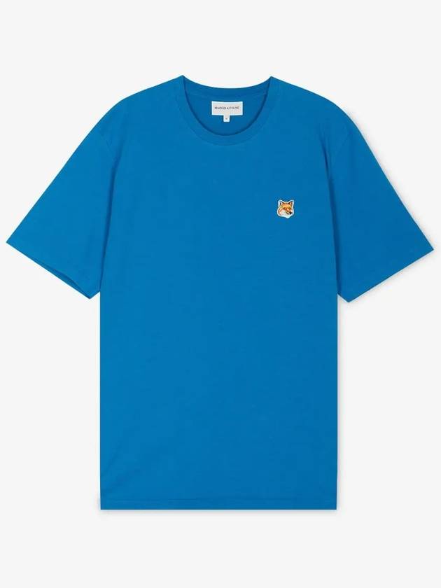 Fox Head Patch Classic Short Sleeve T-Shirt Enamel Blue - MAISON KITSUNE - BALAAN 3