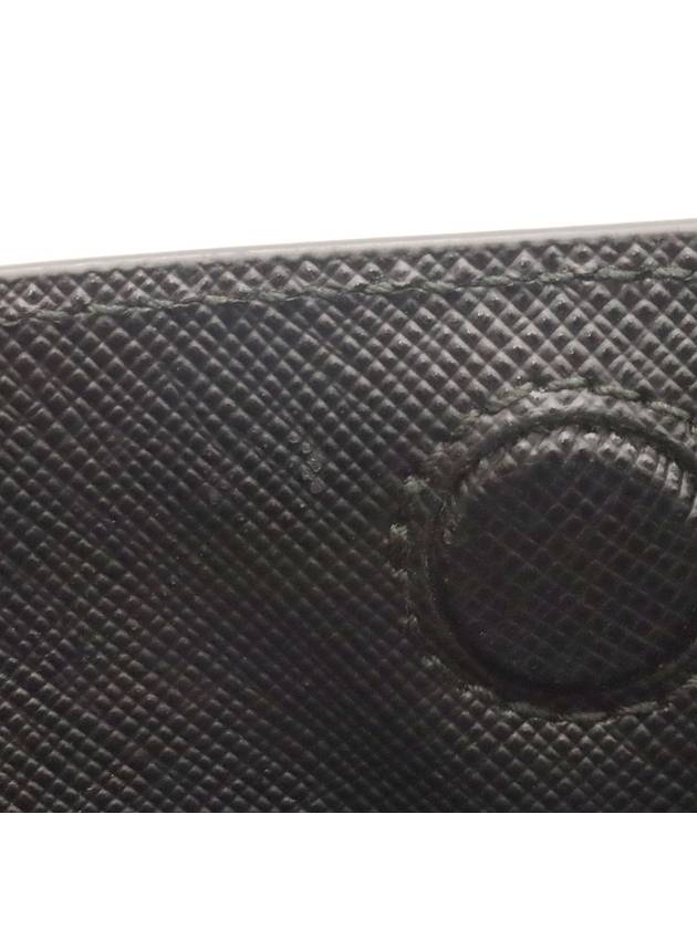 Black Saffiano Leather Triangle Logo Strap Clutch 2VF032 - PRADA - BALAAN 8