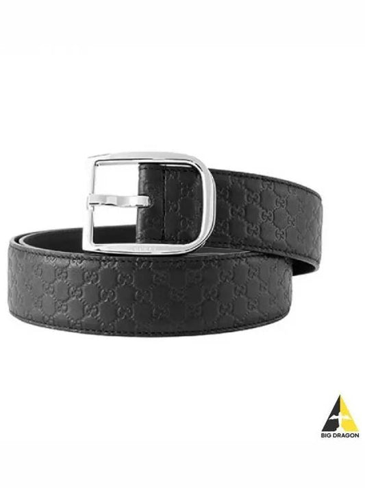 GG Microsima Leather Belt Brown - GUCCI - BALAAN 2