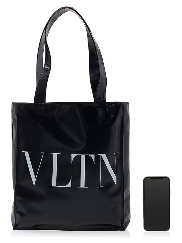 VLTN Printed Tote Bag Black - VALENTINO - BALAAN 7