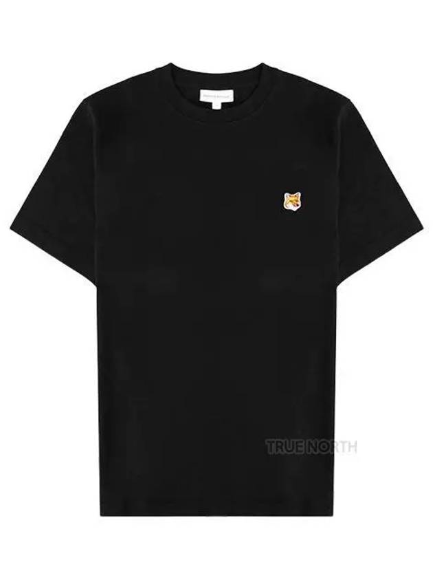 Fox Head Patch Classic Short Sleeve T-Shirt Black - MAISON KITSUNE - BALAAN 2