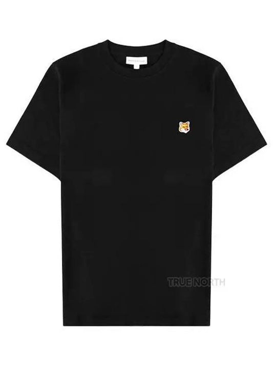 Fox Head Patch Classic Short Sleeve T-Shirt Black - MAISON KITSUNE - BALAAN 2