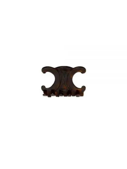 Triomphe Large Hair Clip Dark Havana - CELINE - BALAAN 2