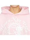 Women's Logo Print Organic Cotton Hoodie Pink - GANNI - BALAAN 6