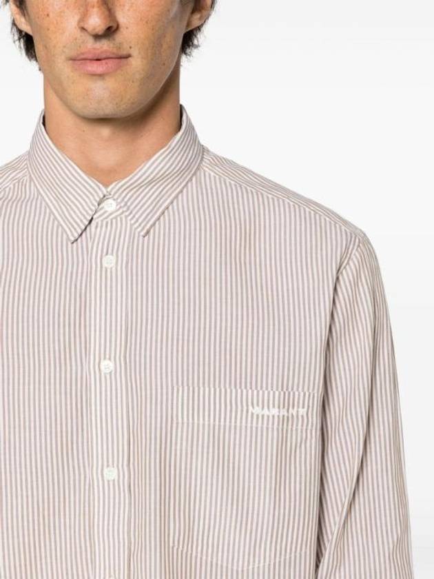 Jasolo Striped Long Sleeve Shirt Brown - ISABEL MARANT - BALAAN 4