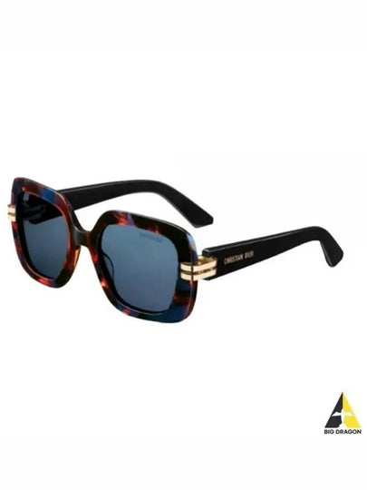 CDIRS2IXR 28B0 Black Orange Blue Square Sunglasses - DIOR - BALAAN 2