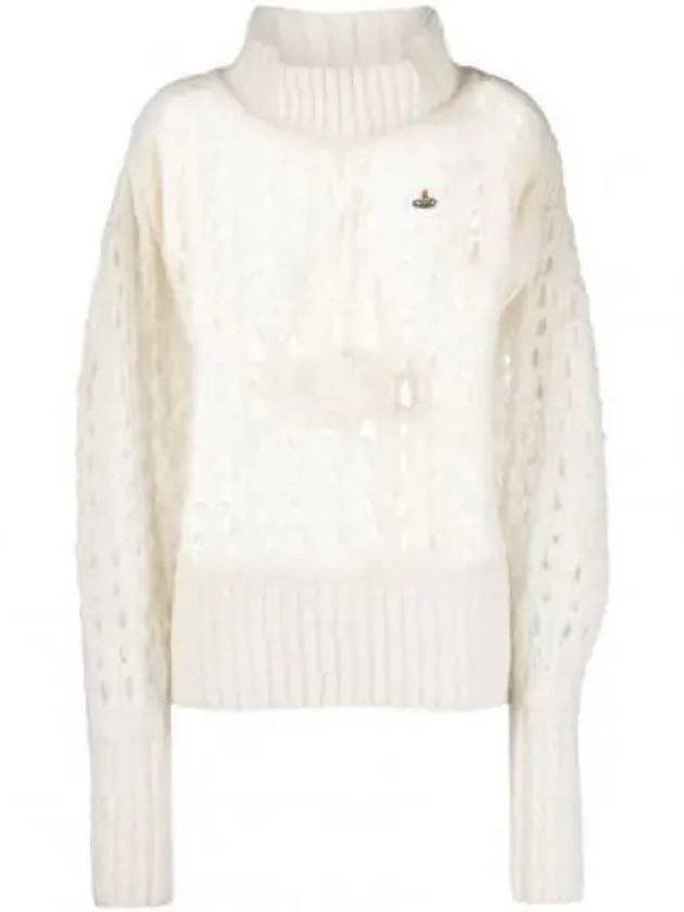 Lacework Jumper Knit Top Cream - VIVIENNE WESTWOOD - BALAAN 2