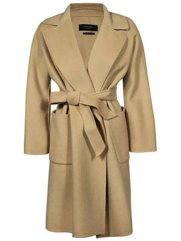 23FW ROVO Belted Wool Coat Camel 2350160339 016 - MAX MARA - BALAAN 1