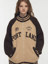 2 WAY Portland Raglan Knit Zip up Brown - CPGN STUDIO - BALAAN 3