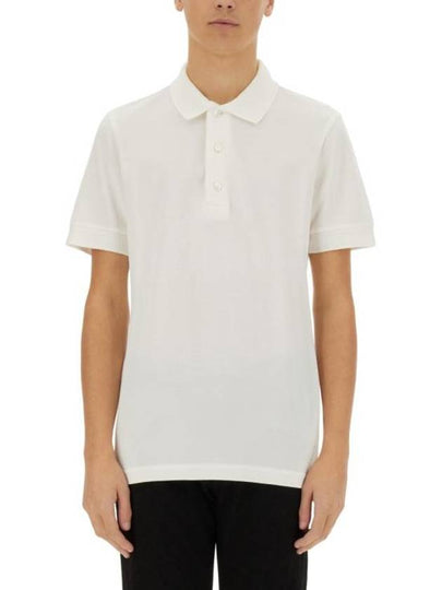 Cotton Short Sleeve Polo Shirt White - TOM FORD - BALAAN 2