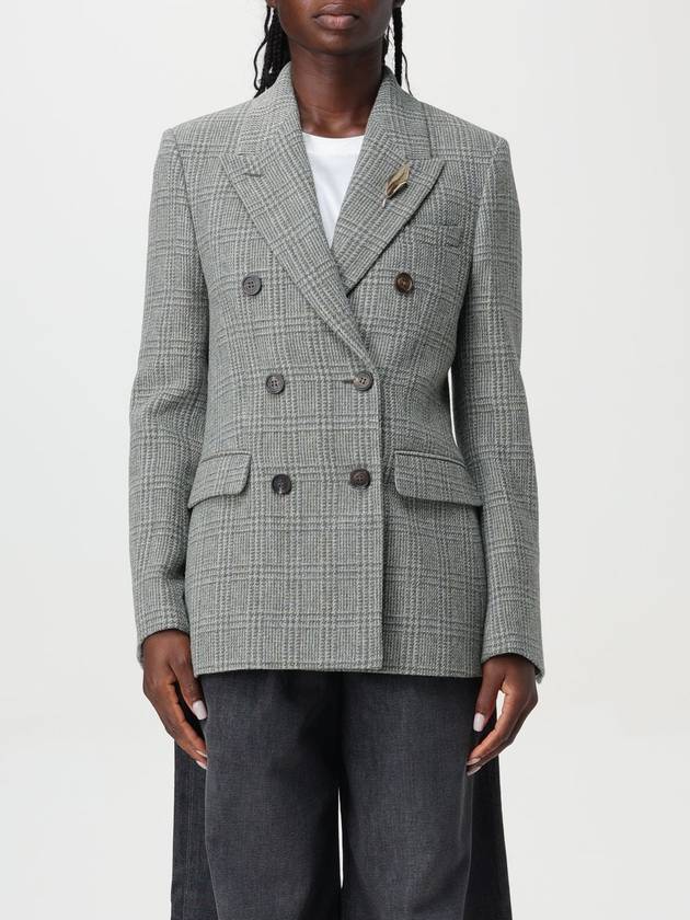 Double breasted Shetland wool jacket Sage - GOLDEN GOOSE - BALAAN 2