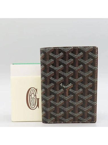 APM101 03 Black Brown PVC Leather Blended Moli re Passport Case and Medium Wallet - GOYARD - BALAAN 1