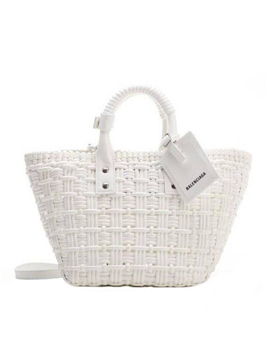 Bistro XS Basket Tote Bag White - BALENCIAGA - BALAAN 1