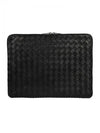 Intrecciato Document Case Clutch Bag Black - BOTTEGA VENETA - BALAAN 2