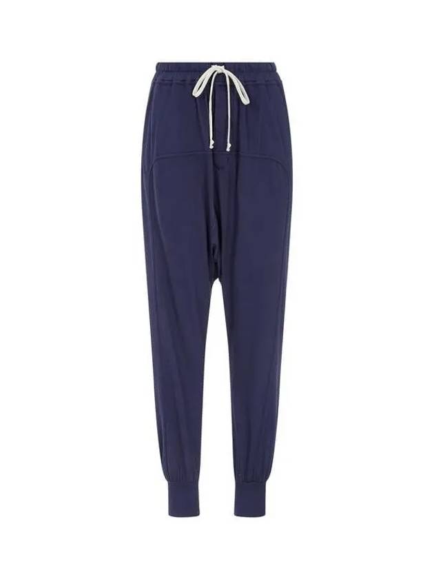 WOMEN DRKSHDW Round Seam Drawstring Jogger Pants Indigo - RICK OWENS - BALAAN 1