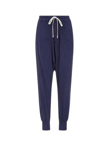 WOMEN DRKSHDW Round Seam Drawstring Jogger Pants Indigo - RICK OWENS - BALAAN 1