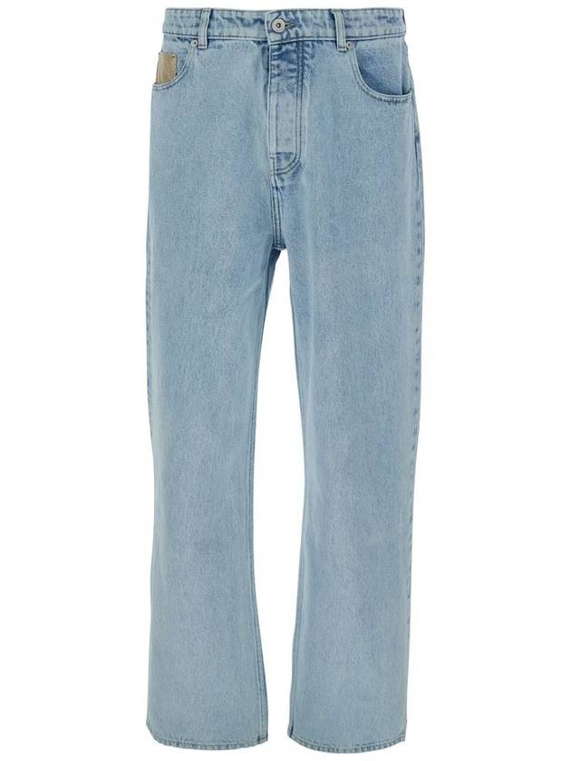 'Le Jean Délavé' Light Blue Jeans With Logo Patch On The Rear In Denim Man - DROLE DE MONSIEUR - BALAAN 1