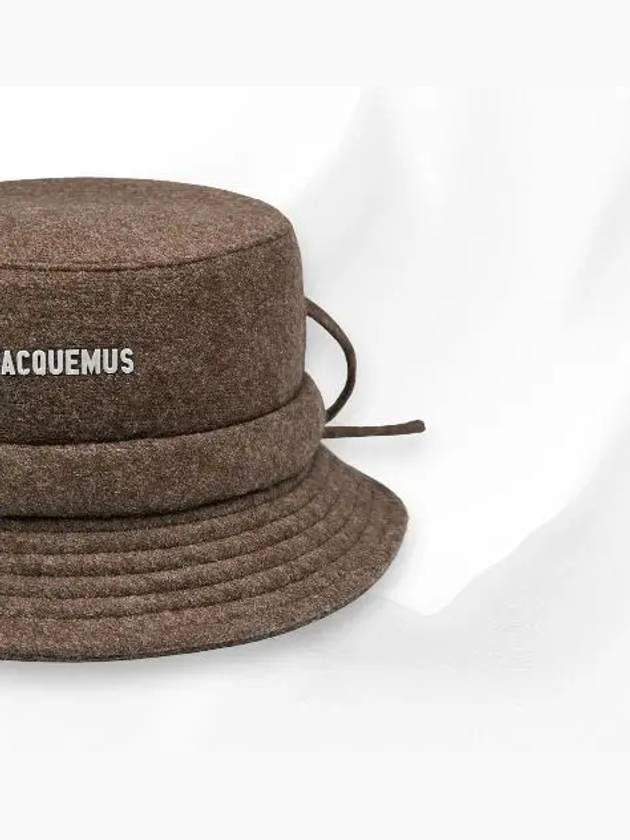 Le Bob Gadjo Bow Bucket Hat Dark Brown - JACQUEMUS - BALAAN 5