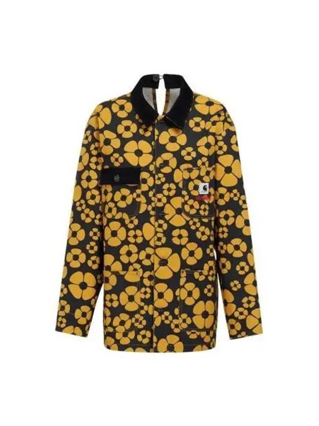 Floral Print Jacket Yellow Black - MARNI - BALAAN 2