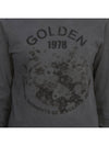 Artwork Print Cotton Long Sleeve T-Shirt Anthracite - GOLDEN GOOSE - BALAAN 11