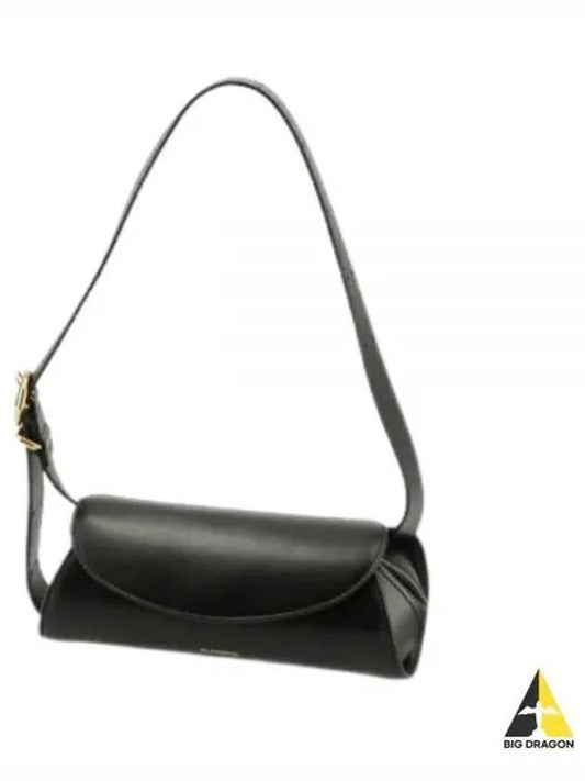 Cannolo Mini Leather Shoulder Bag Black - JIL SANDER - BALAAN 2
