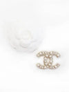 Classic CC Logo Pearl Crystal Brooch Gold - CHANEL - BALAAN 7