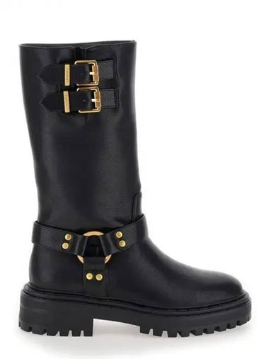 buckle strap biker middle boots - TWINSET - BALAAN 1