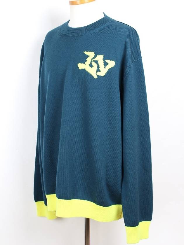 Signature LV Logo Knit Navy XL - LOUIS VUITTON - BALAAN 2