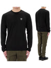 Core Shield Viscose Long Sleeve T-Shirt Black - EMPORIO ARMANI - BALAAN 2