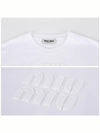 Logo Embroidered Cotton Long Sleeve T-shirt White - MIU MIU - BALAAN 6