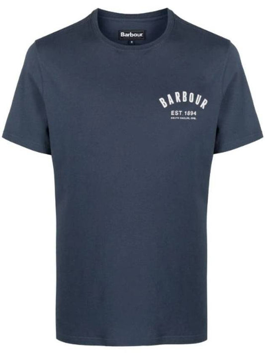 Men's Preppy Logo Short Sleeve T-Shirt Navy - BARBOUR - BALAAN 1