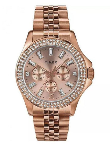 Timex Trend BCRF Kaia Quartz Crystal Rose Gold Dial Ladies Watch TW2V96700 - TIMEX - BALAAN 1