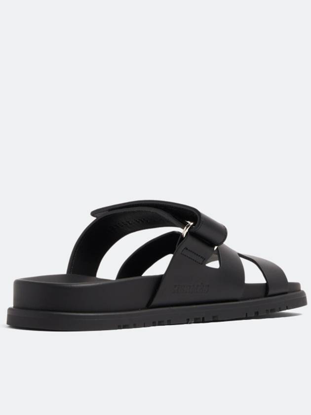 Chypre Calfskin Sandals Black - HERMES - BALAAN 5