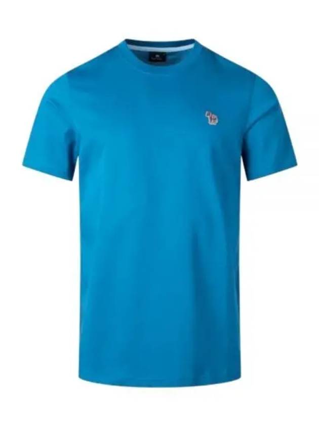 Zebra Logo Cotton Short Sleeve T-Shirt Blue - PAUL SMITH - BALAAN 2