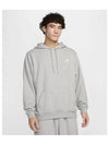 Club Fleece Oversized French Terry Pullover Hoodie M Dark Gray Heather Light Smoke White HJ1817 063 - NIKE - BALAAN 2