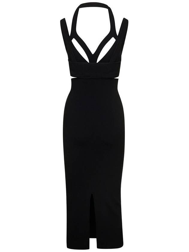 'Interlink' Midi Black Dress With Cut-Out Detail In Viscose Blend Woman - DION LEE - BALAAN 2