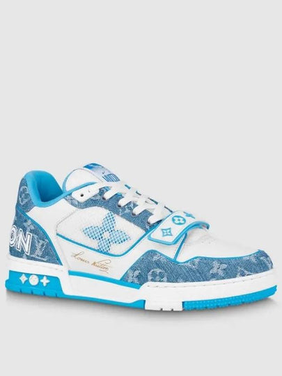 LV Monogram Trainer Low Top Sneakers Blue - LOUIS VUITTON - BALAAN 2