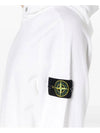 Compass Badge Cotton Hoodie White - STONE ISLAND - BALAAN 6