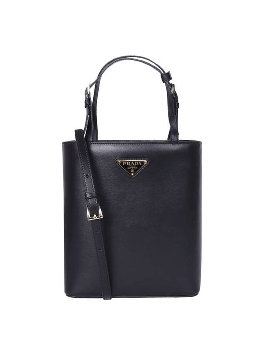 Triangle Logo Tote Bag Black - PRADA - BALAAN 1