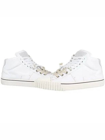 Canvas Leather High-Top Sneakers White - MAISON MARGIELA - BALAAN 2