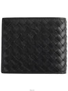 Intrecciato Weaving Half Wallet Dark Grey - BOTTEGA VENETA - BALAAN 3