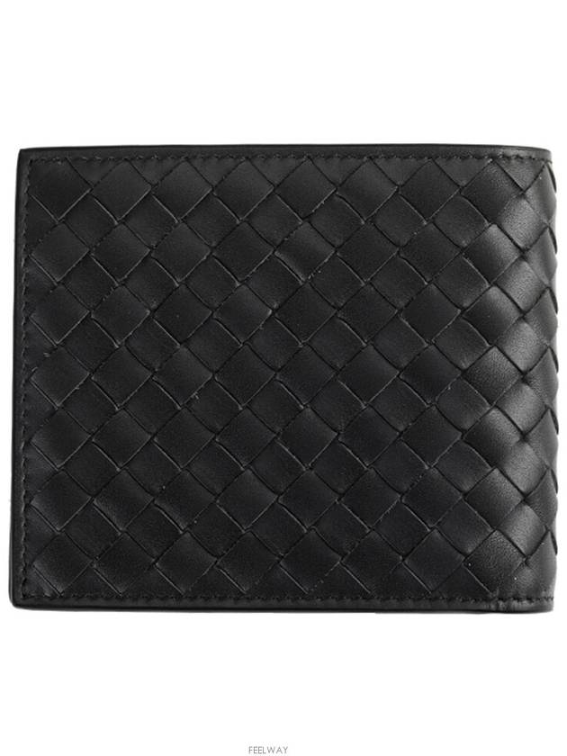 Intrecciato Weaving Half Wallet Dark Grey - BOTTEGA VENETA - BALAAN 3