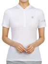 Women's Golf Serafino Classic Short Sleeve PK Shirt White - HYDROGEN - BALAAN 6